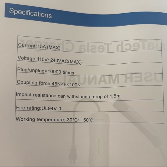 Portable EV Charger Level 1, 15Amp 110V, Electric Vehicle Charger 21Ft Extension - Picture 6 of 9
